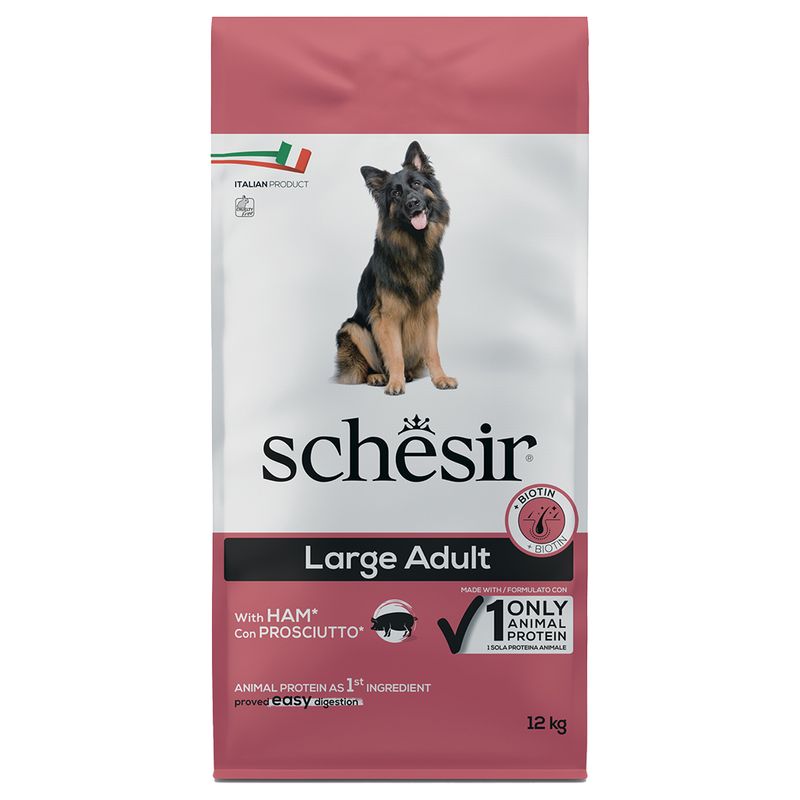 Schesir Large Adult con Prosciutto Crocchette per cane kg 12