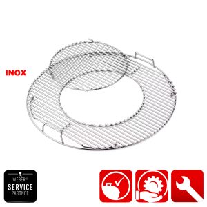 Griglia Gourmet Inox per Barbecue a Carbone 57