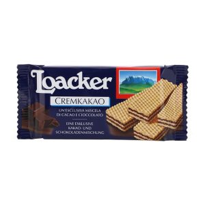 Loacker wafer con crema cacao e cioccolato – scatola da 25 pacchetti