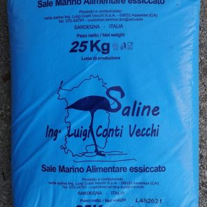 Sale marino grosso essiccato – sacco da 25 kg