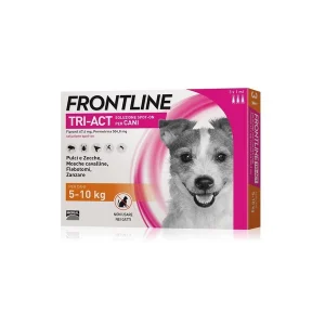 Antiparassitario per Cani Frontline Tri-Act Spot-on Cani 5-10kg 6 Pipette
