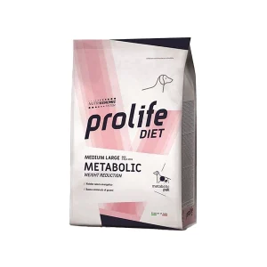 Crocchette Dietetiche per Cani Prolife Diet Metabolic Weight Reduction Taglia Media/Grande 2kg