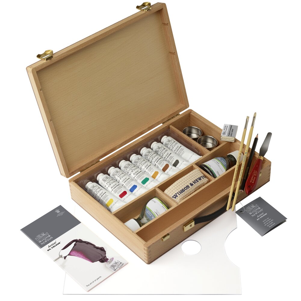Cassetta in legno Winsor & Newton colori ad olio Extrafine Artists e accessori - immagine 4