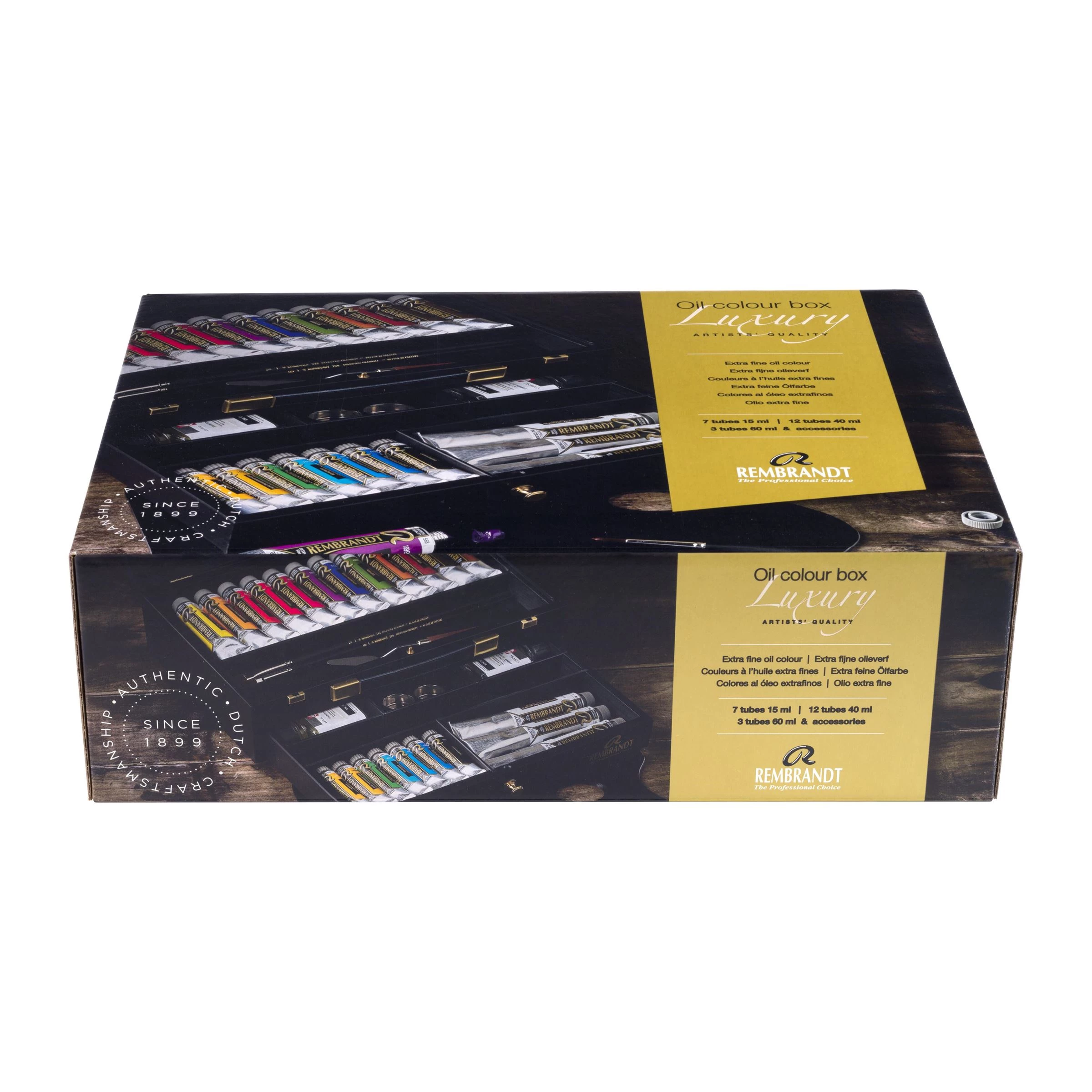 Cassetta in legno colori ad olio Rembrandt – Luxury – 7 x 15 ml + 12 x 40 ml + 3 x 60 ml + accessori - immagine 7